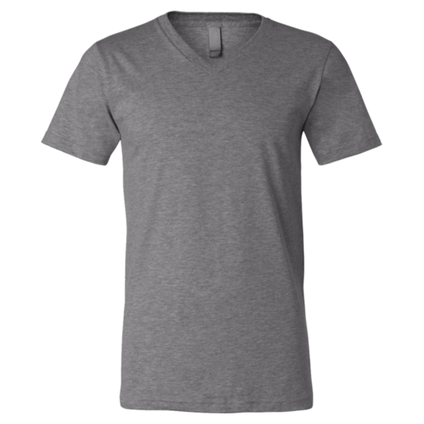 Bella + Canvas Heather CVC V-Neck Tee, Deep Heather, Front view