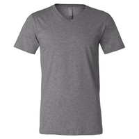 Bella + Canvas Heather CVC V-Neck Tee, Deep Heather, Front view