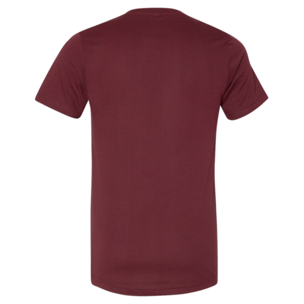 Bella + Canvas Heather CVC V-Neck Tee, Heather Cardinal, Back view