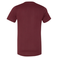 Bella + Canvas Heather CVC V-Neck Tee, Heather Cardinal, Back view
