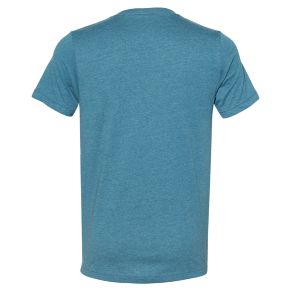 Bella + Canvas Heather CVC V-Neck Tee, Heather Deep Teal, Back view
