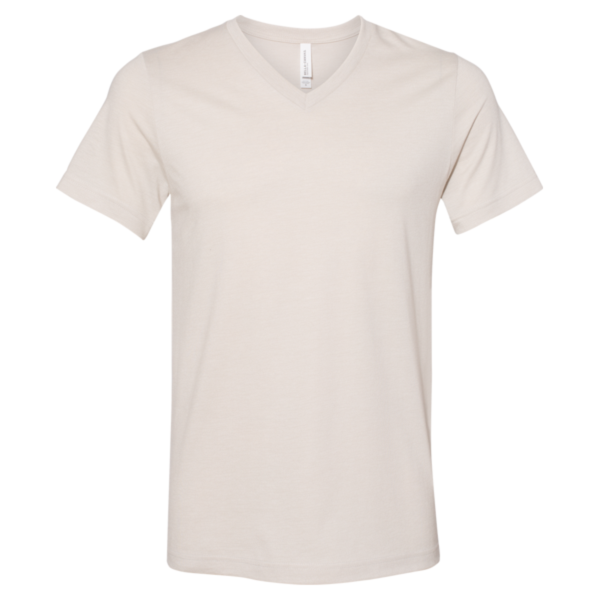 Bella + Canvas Heather CVC V-Neck Tee, Heather Dust, Front view