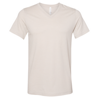 Bella + Canvas Heather CVC V-Neck Tee, Heather Dust, Front view