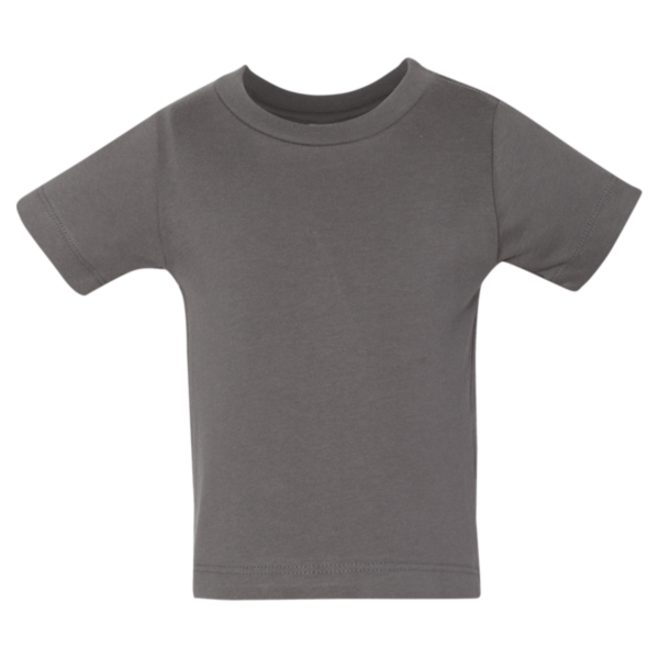Bella + Canvas Infant Jersey Tee, Asphalt, Front view