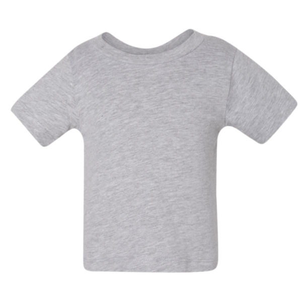 Bella + Canvas Infant Jersey Tee, Athletic Heather, Front view