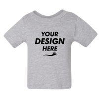 Bella + Canvas Infant Jersey Tee, Athletic Heather, Front view, Mockup