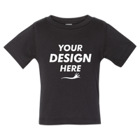 Bella + Canvas Infant Jersey Tee, Black, Front view, Mockup
