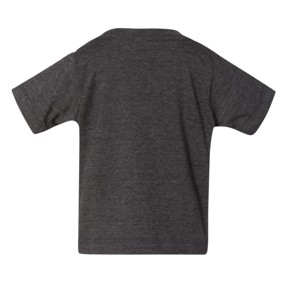 Bella + Canvas Infant Jersey Tee, Dark Grey Heather, Back view
