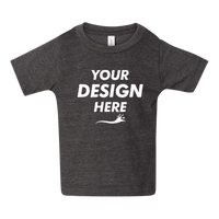 Bella + Canvas Infant Jersey Tee, Dark Grey Heather, Front view, Mockup