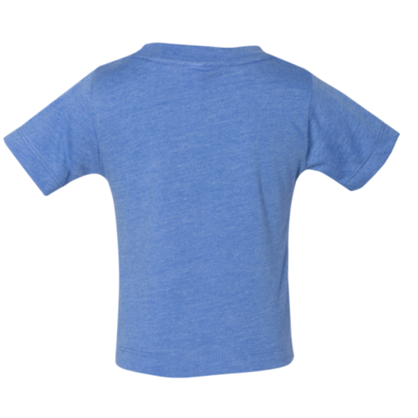 Bella + Canvas Infant Jersey Tee, Heather Columbia Blue, Back view