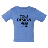 Bella + Canvas Infant Jersey Tee, Heather Columbia Blue, Front view, Mockup