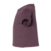 Bella + Canvas Infant Jersey Tee, Heather Maroon, Left Sleeve view