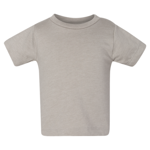 Bella + Canvas Infant Jersey Tee, Heather Stone, Front view