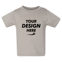 Bella + Canvas Infant Jersey Tee, Heather Stone, Front view, Mockup