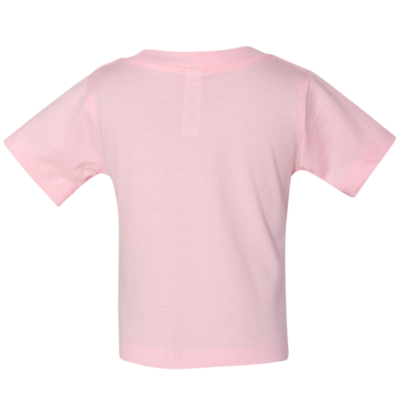 Bella + Canvas Infant Jersey Tee, Pink, Back view
