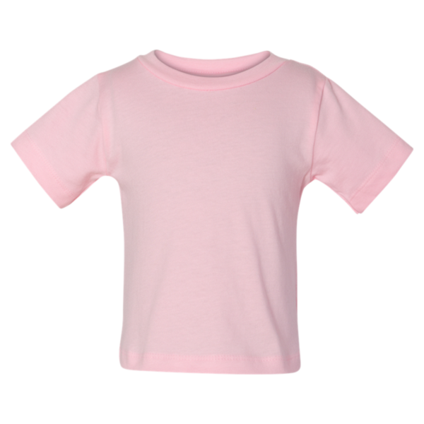 Bella + Canvas Infant Jersey Tee, Pink, Front view