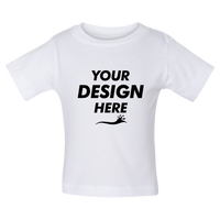 Bella + Canvas Infant Jersey Tee, White, Front view, Mockup