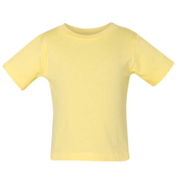 Bella + Canvas Infant Jersey Tee, Yellow, Front view
