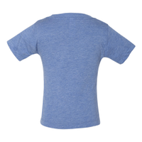 Bella + Canvas Infant Triblend Tee, Blue Triblend, Back view