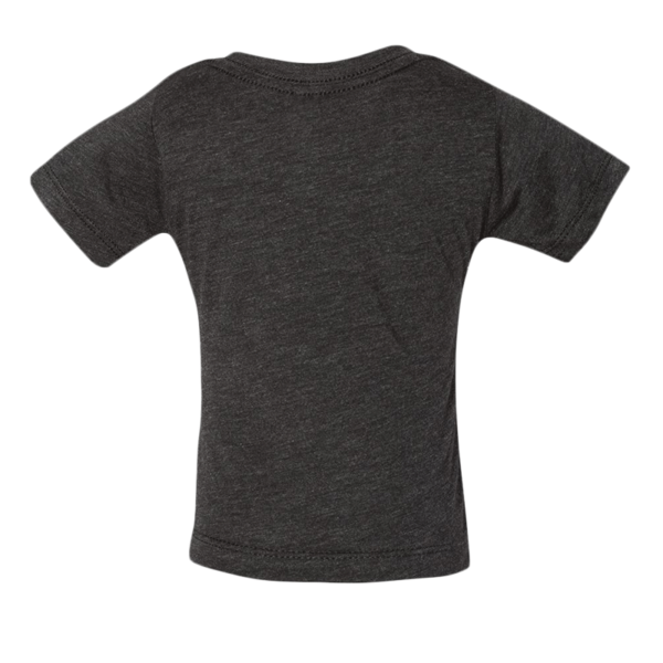 Bella + Canvas Infant Triblend Tee, Charcoal Black Triblend, Back view