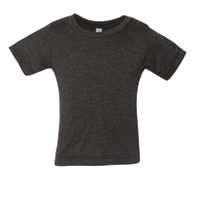 Bella + Canvas Infant Triblend Tee, Charcoal Black Triblend, Front view