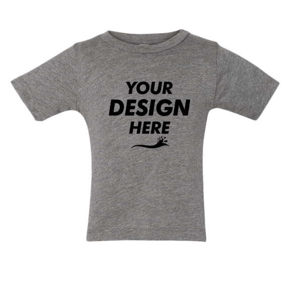 Bella + Canvas Infant Triblend Tee, Grey Triblend, Front view, Mockup