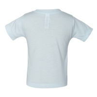 Bella + Canvas Infant Triblend Tee, Ice Blue Triblend, Back view
