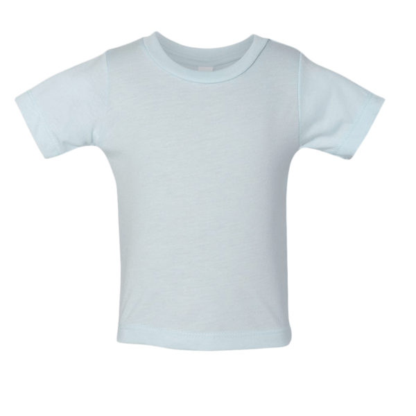 Bella + Canvas Infant Triblend Tee, Ice Blue Triblend, Front view