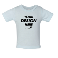 Bella + Canvas Infant Triblend Tee, Ice Blue Triblend, Front view, Mockup