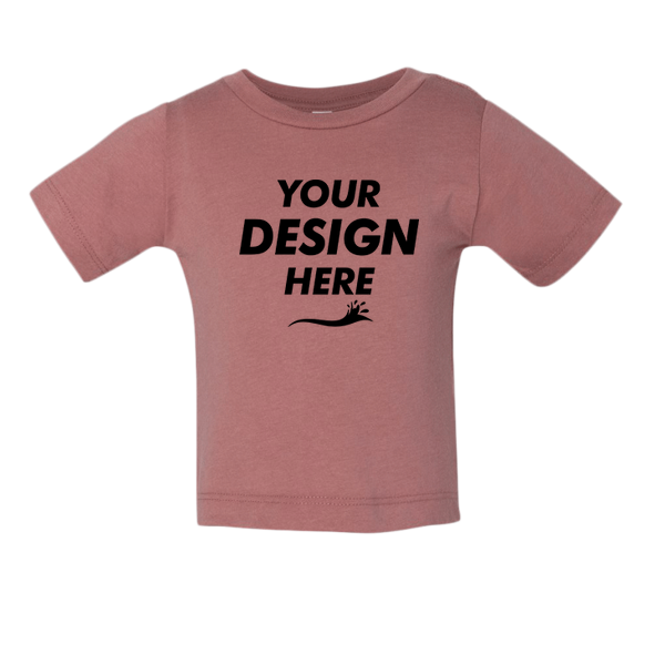 Bella + Canvas Infant Triblend Tee, Mauve Triblend, Front view, Mockup