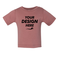 Bella + Canvas Infant Triblend Tee, Mauve Triblend, Front view, Mockup