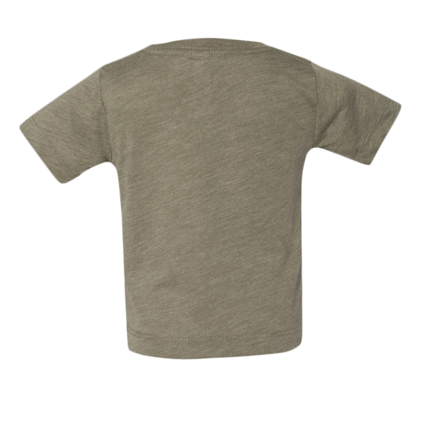 Bella + Canvas Infant Triblend Tee, Olive Triblend, Back view