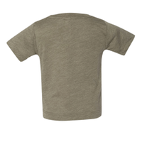 Bella + Canvas Infant Triblend Tee, Olive Triblend, Back view