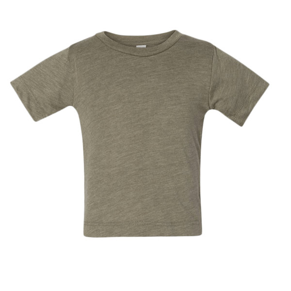 Bella + Canvas Infant Triblend Tee, Olive Triblend, Front view