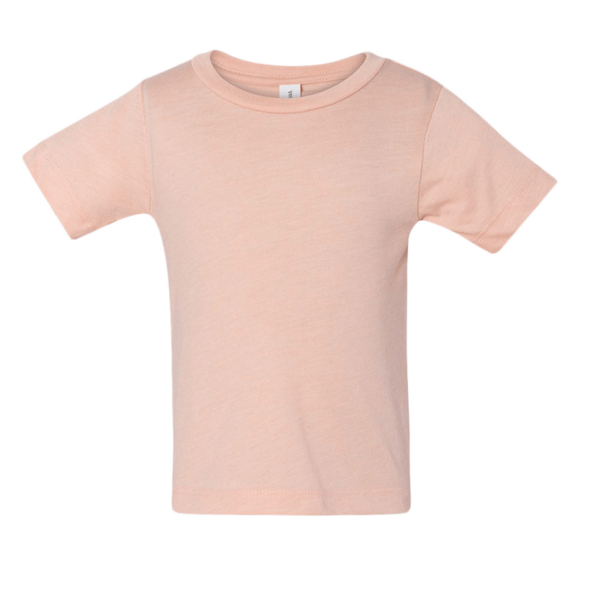Bella + Canvas Infant Triblend Tee, Peach Triblend, Front view