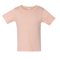 Bella + Canvas Infant Triblend Tee, Peach Triblend, Front view