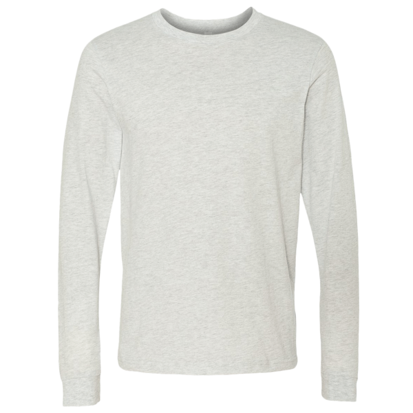 Bella + Canvas Jersey Long Sleeve Tee, Ash, Front view