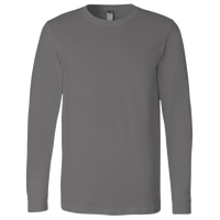 Bella + Canvas Jersey Long Sleeve Tee, Asphalt, Front view