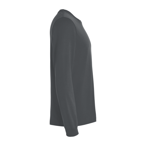 Bella + Canvas Jersey Long Sleeve Tee, Asphalt, Right Sleeve view