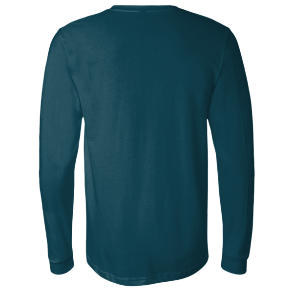 Bella + Canvas Jersey Long Sleeve Tee, Atlantic, Back view