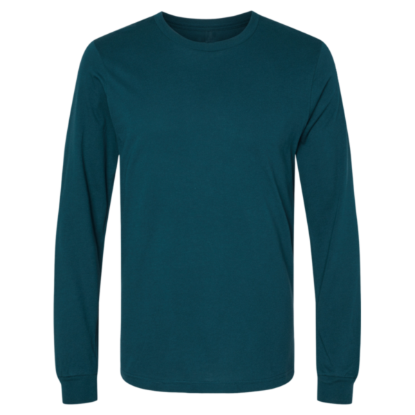 Bella + Canvas Jersey Long Sleeve Tee, Atlantic, Front view