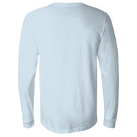Bella + Canvas Jersey Long Sleeve Tee, Baby Blue, Back view
