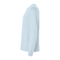 Bella + Canvas Jersey Long Sleeve Tee, Baby Blue, Left Sleeve view