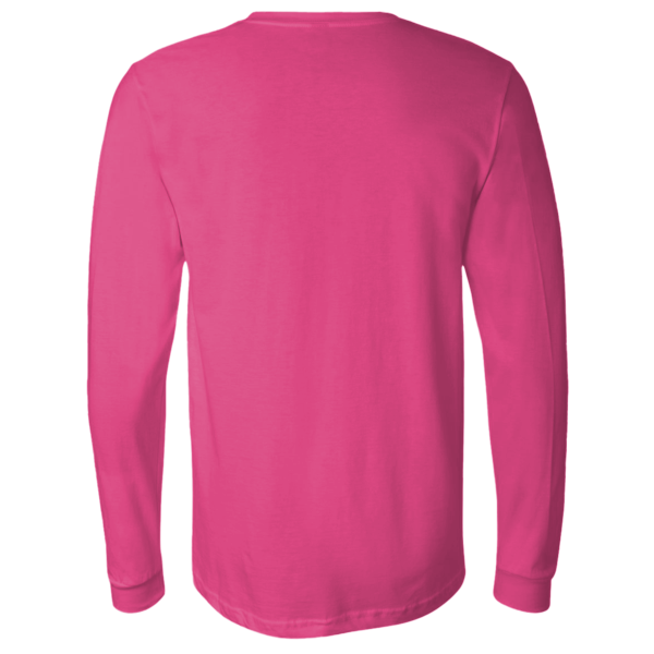 Bella + Canvas Jersey Long Sleeve Tee, Berry, Back view
