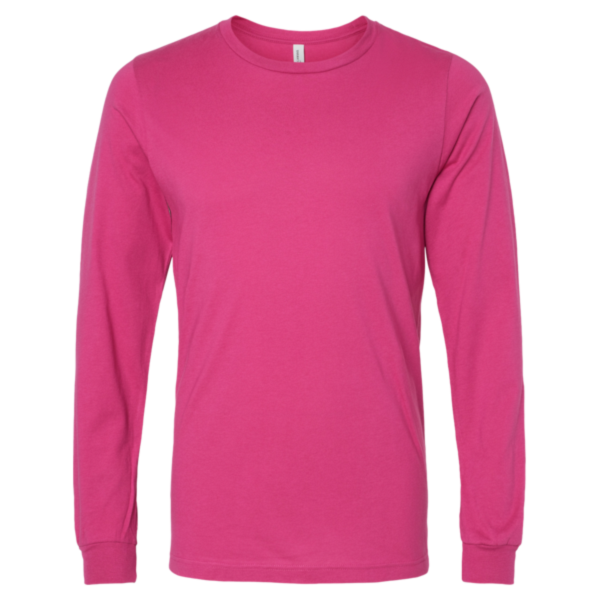 Bella + Canvas Jersey Long Sleeve Tee, Berry, Front view