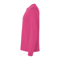 Bella + Canvas Jersey Long Sleeve Tee, Berry, Left Sleeve view