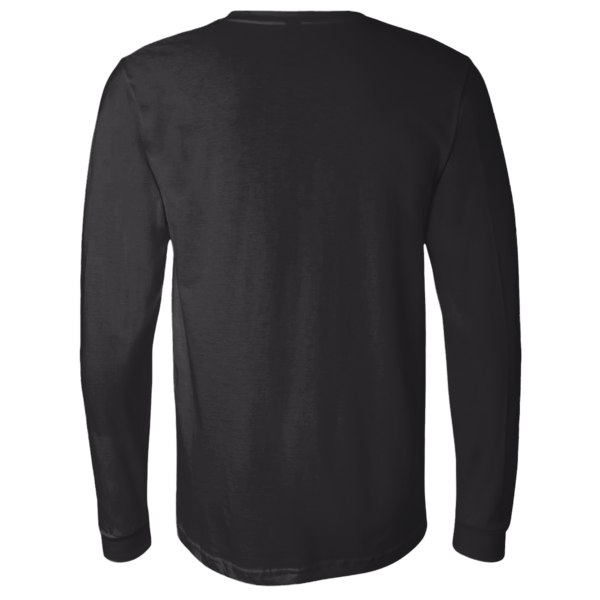 Bella + Canvas Jersey Long Sleeve Tee, Black, Back view