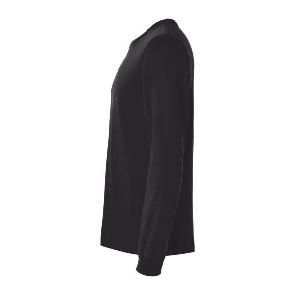 Bella + Canvas Jersey Long Sleeve Tee, Black, Left Sleeve view
