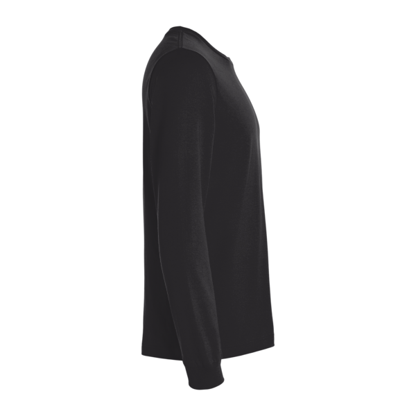 Bella + Canvas Jersey Long Sleeve Tee, Black, Right Sleeve view