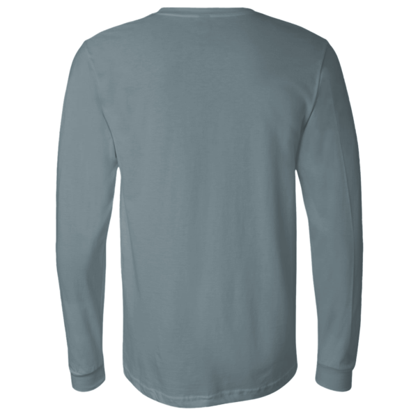Bella + Canvas Jersey Long Sleeve Tee, Blue Storm, Back view
